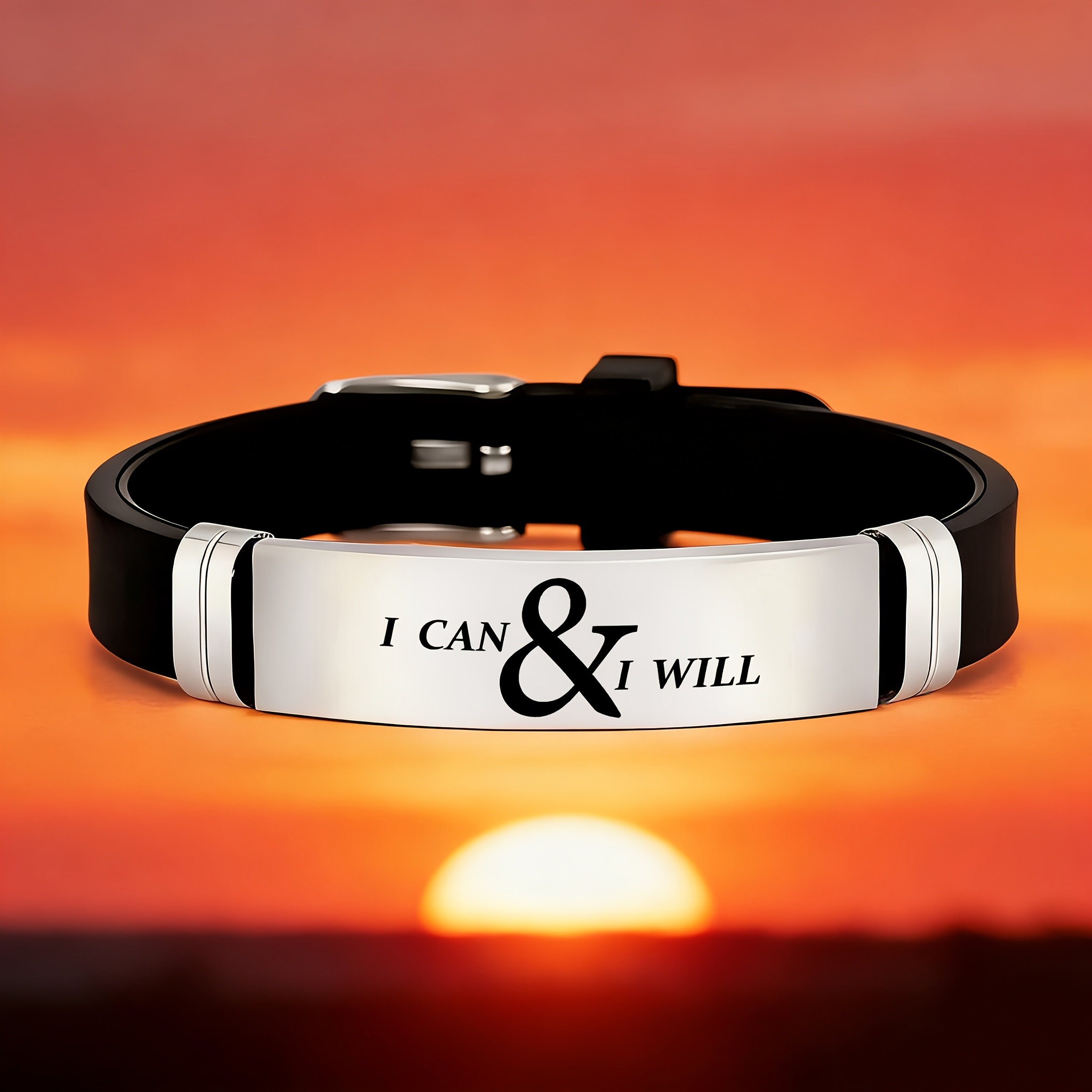 Inspirational "I CAN & I WILL" Silicone Bracelet